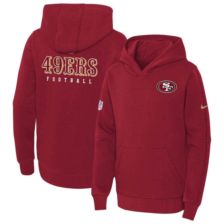 Youth 2023 NFL San Francisco 49ers red Sweatshirt style 1